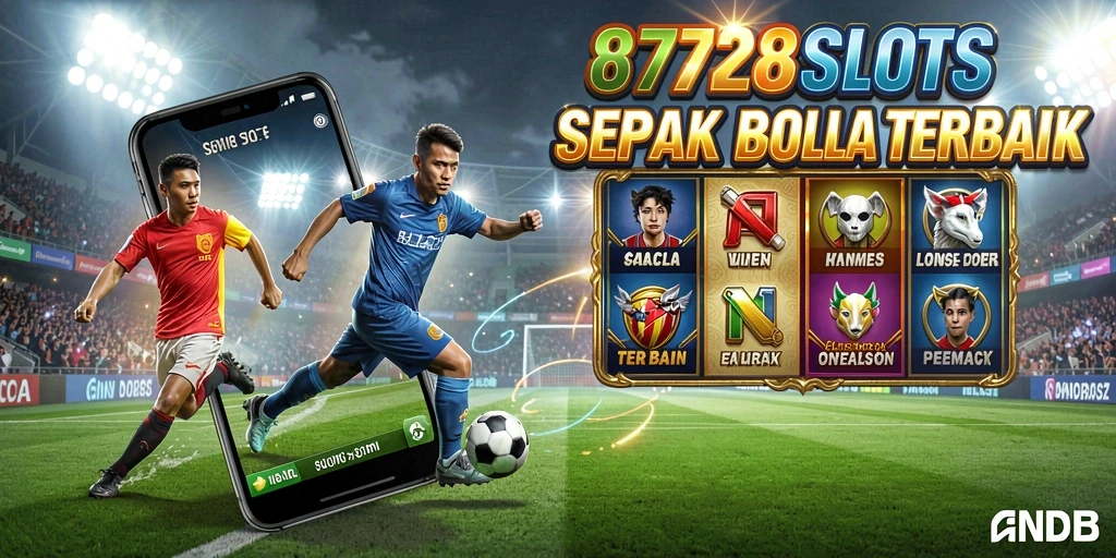 Gameplay menarik 8728SLOTS dengan tema sepak bola yang mendebarkan.