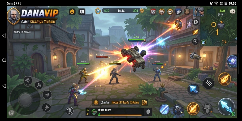 Tampilan gameplay yang mendebarkan dan dinamis dari DANAVIP.