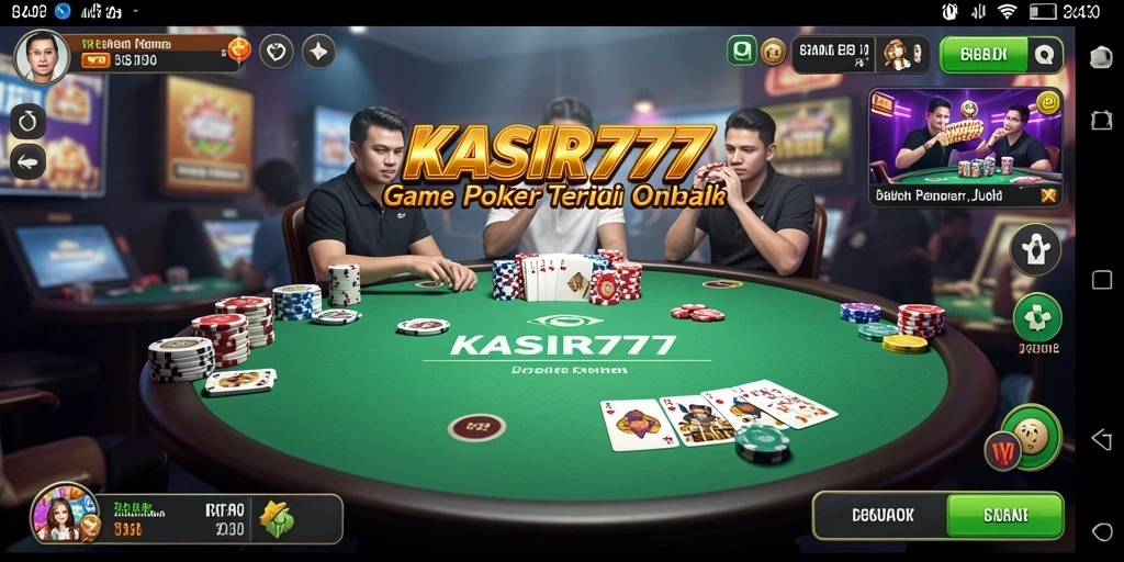 Tampilan utama gameplay KASIR777 dengan aksi Poker yang mendebarkan.