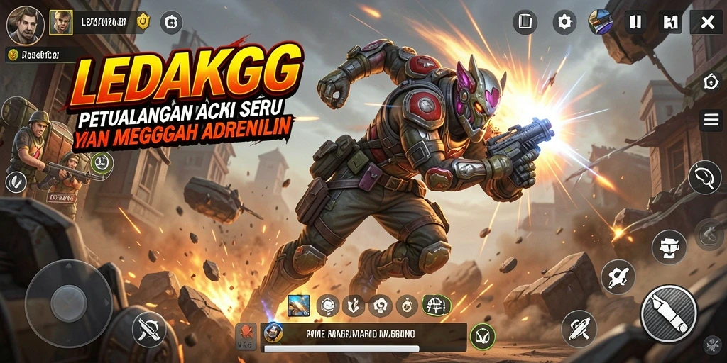 Tampilan gameplay LEDAKGG yang penuh aksi dan menegangkan.