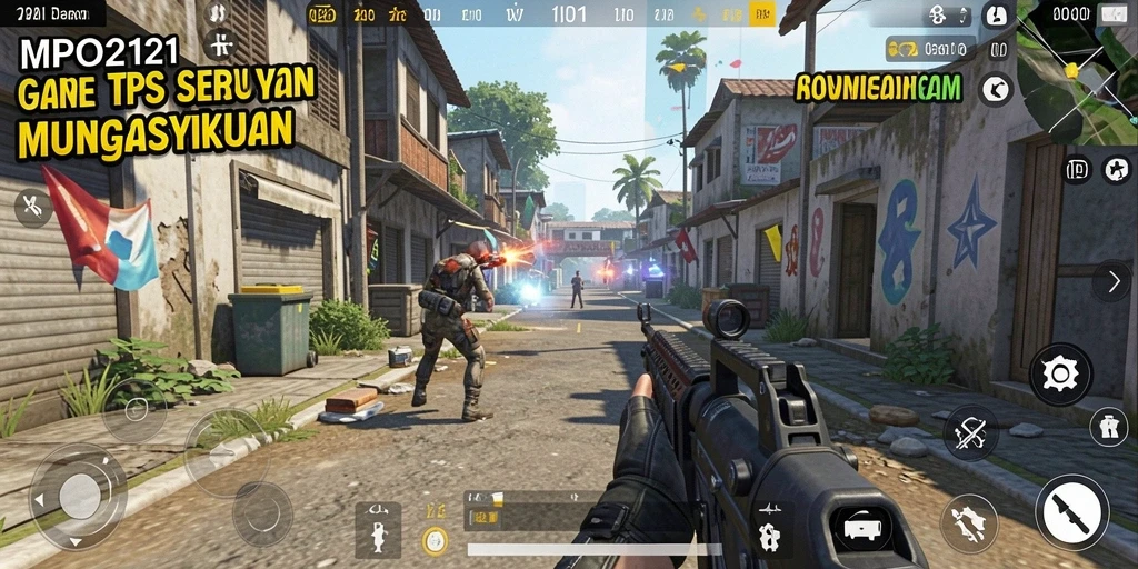 Screenshot gameplay MPO2121 menampilkan aksi mendebarkan dalam pertempuran TPS.