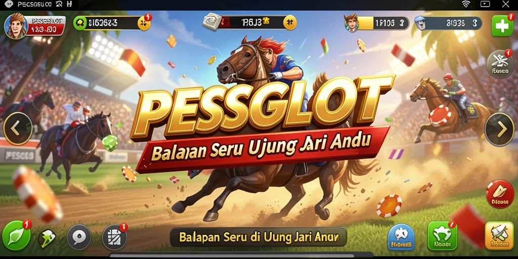 Gameplay balapan yang mendebarkan di PESGSLOT, siap melawan lawan.