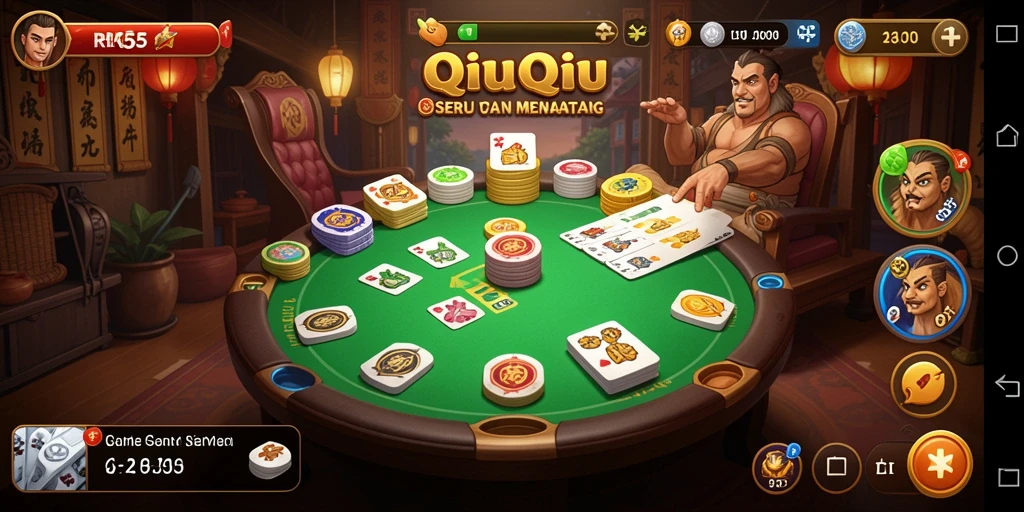 Tampilan screenshot RK55 menampilkan gameplay QiuQiu yang seru.