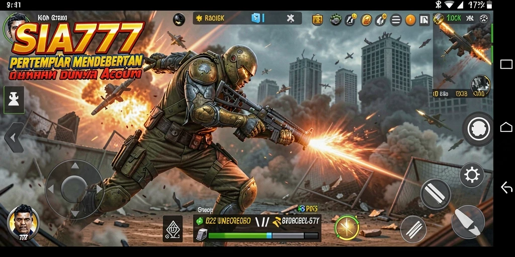 Gambaran aksi penuh ketegangan dalam gameplay SIA777.