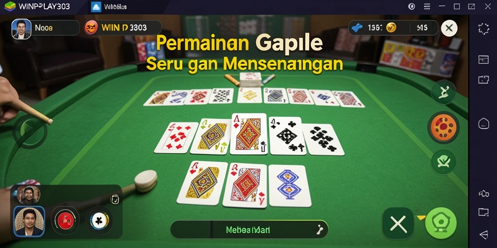 Tampilan gameplay Gaple yang menarik dan interaktif di WINPLAY303.