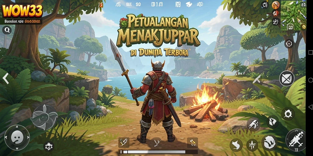 Gameplay WOW33 menampilkan eksplorasi dunia terbuka yang menakjubkan.