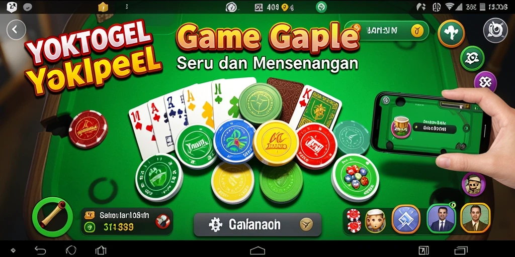 Tampilan menarik dari gameplay YOKTOGEL dengan pemain bersaing dalam Gaple.